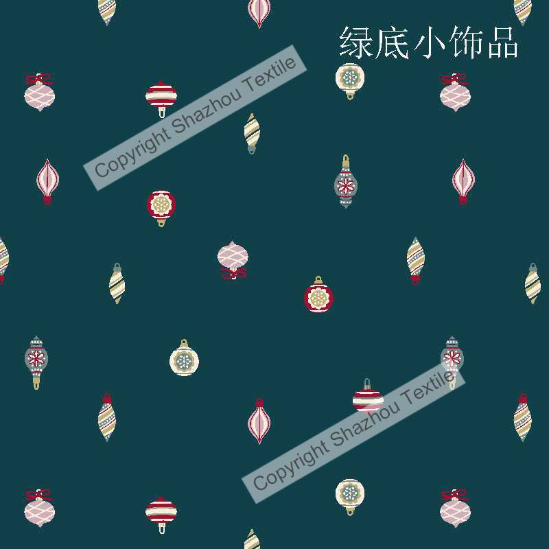 绿底小饰品(Small ornament with green background)