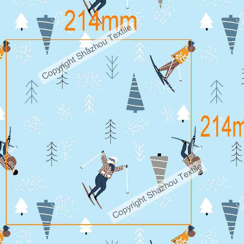 ftt兰底滑雪(Skiing on a blue background)
