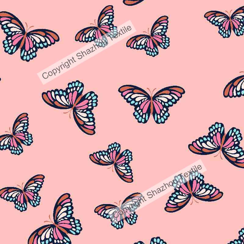 2021粉底彩蝶(Butterfly on pink background)