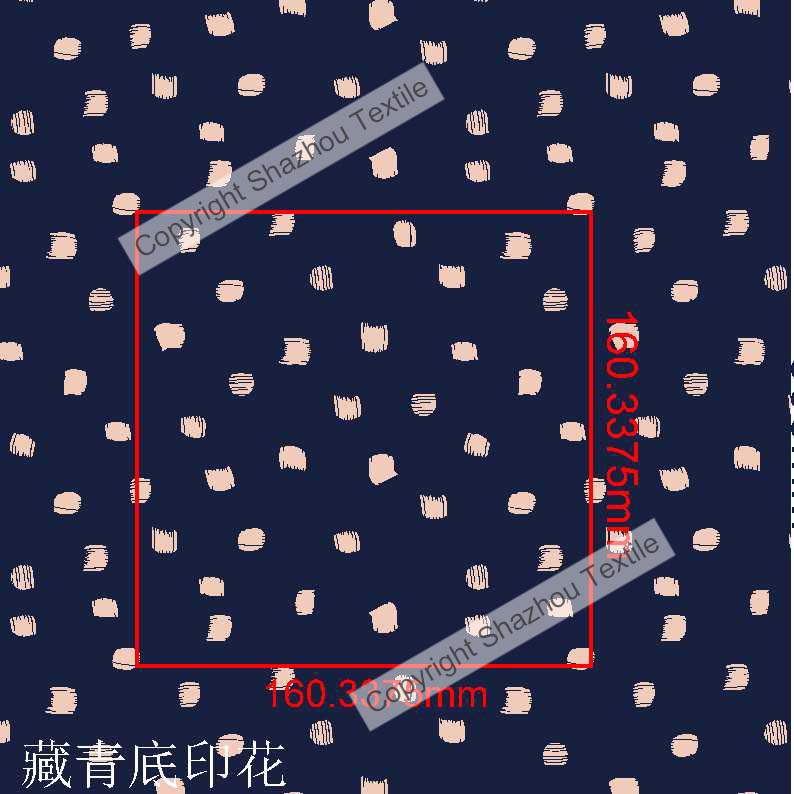 藏青底印花(Navy background print)