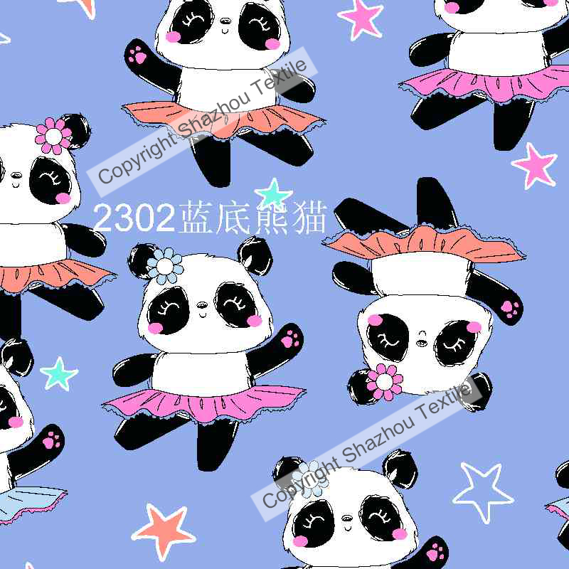 2302兰底熊猫(Blue background panda )