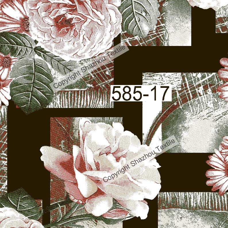 585-17-花卉Flowers-沙印图库-Shazhou Textile